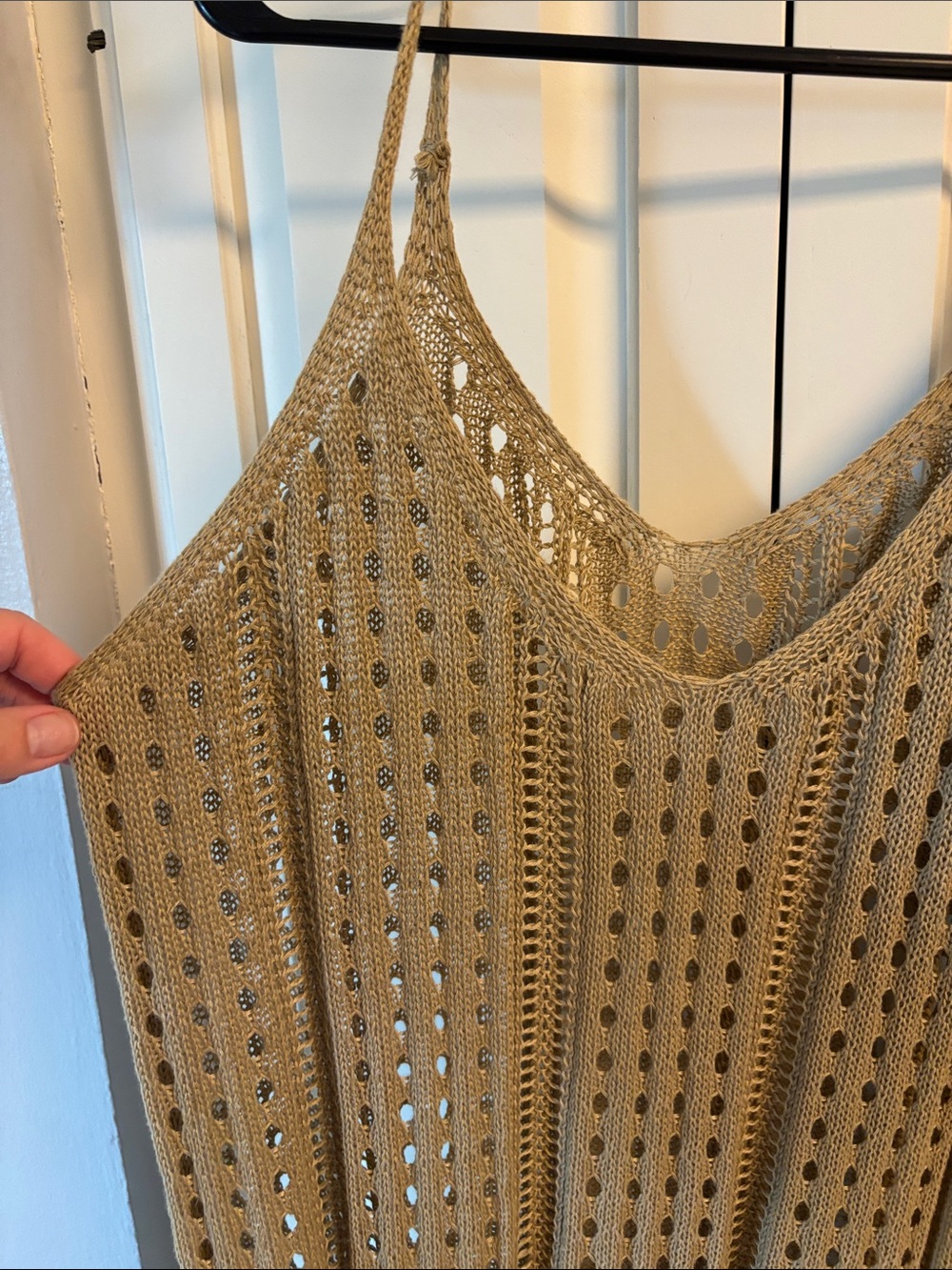 Knit Crochet Slip Dress Swimsuit cover up - Picture 3 of 3